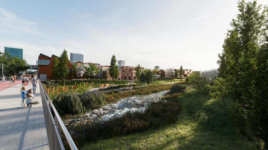 Image 3D AGORA transformation friches en quartiers urbains